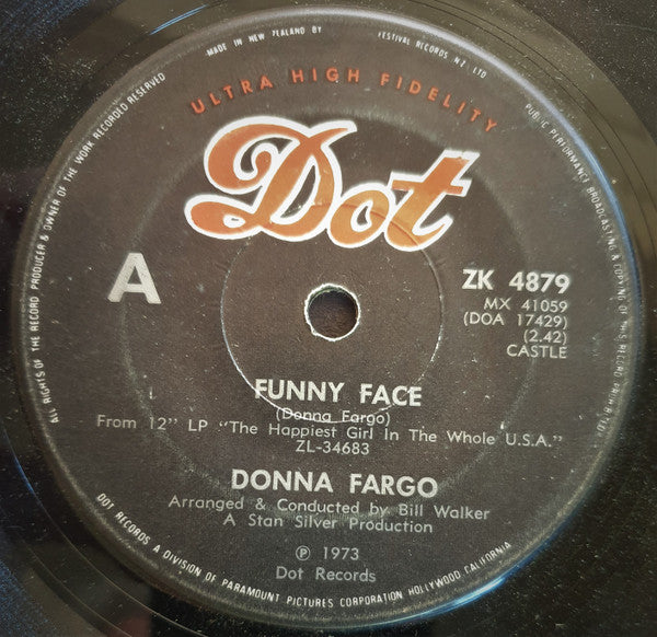 Donna Fargo : Funny Face (7", Single)