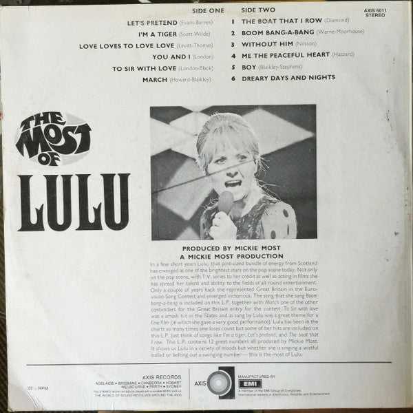 Lulu : The Most Of Lulu (LP, Comp)