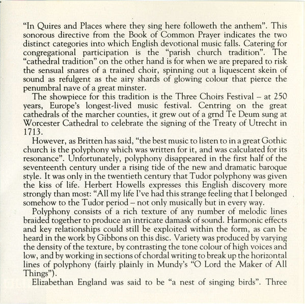 Choir Of Worcester Cathedral, Donald Hunt, Adrian Partington : A Tapestry Of English Cathedral Music (CD)