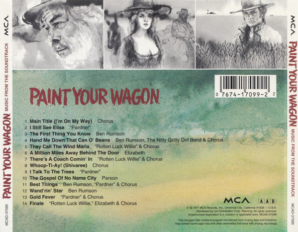 Various : Paint Your Wagon (Music From The Soundtrack) (CD, Album, RE)