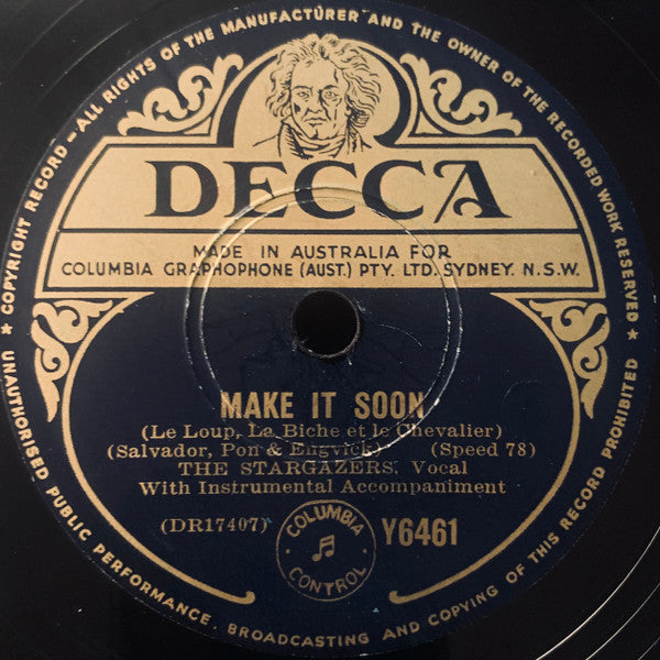 The Stargazers : Broken Wings / Make It Soon (Shellac, 10")