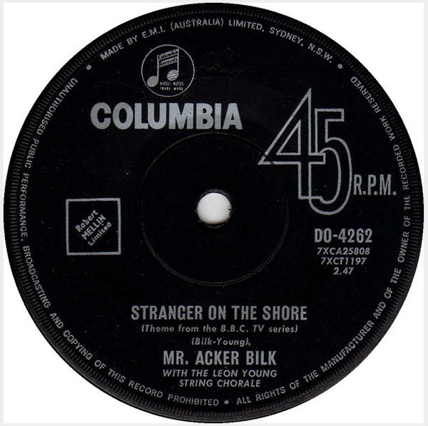 Acker Bilk With The Leon Young String Chorale : Stranger On The Shore (7", Single, Mono)