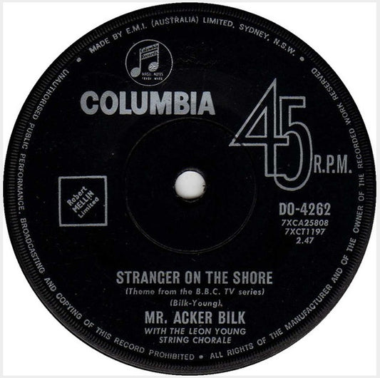 Acker Bilk With The Leon Young String Chorale : Stranger On The Shore (7", Single, Mono)