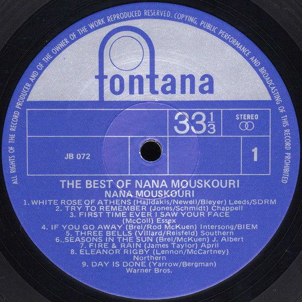 Nana Mouskouri : The Very Best Of Nana Mouskouri (LP, Comp)