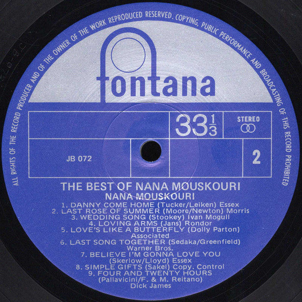 Nana Mouskouri : The Very Best Of Nana Mouskouri (LP, Comp)