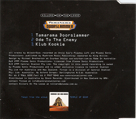 Killers On The Loose : Tamarama Doorslammer (CD, Single)