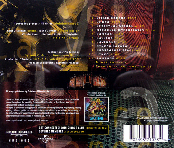 Cirque Du Soleil : Dralion (CD, Album, RE)