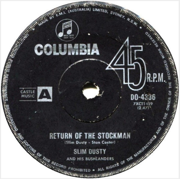 Slim Dusty And His Bushlanders : Return Of The Stockman (7", Single)