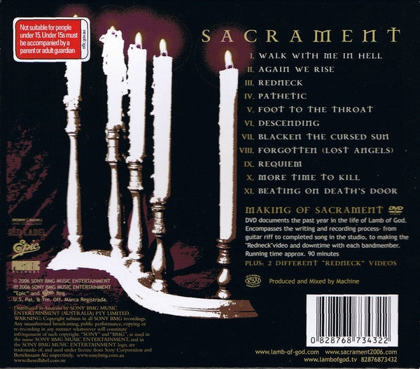 Lamb Of God : Sacrament (CD, Album + DVD-V, PAL)