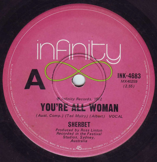 Sherbet : You're All Woman (7", Single)