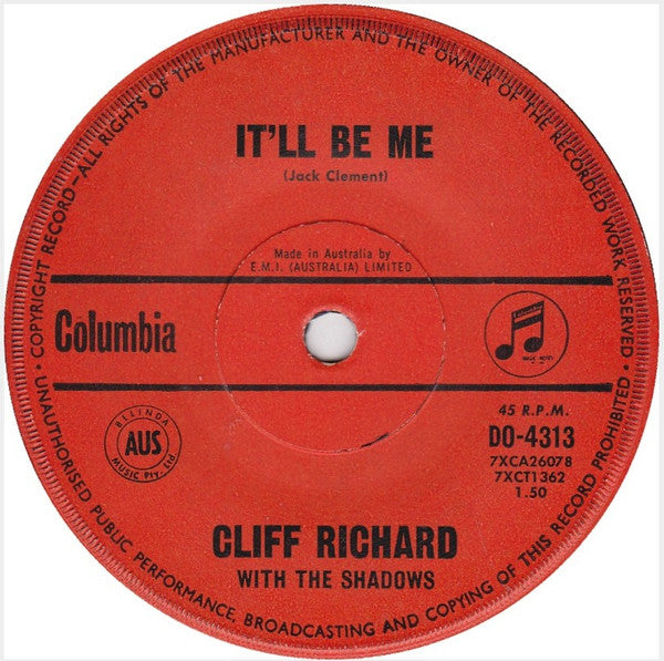 Cliff Richard & The Shadows : It'll Be Me (7", Single)