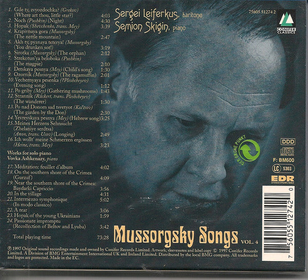 Mussorgsky* - Sergei Leiferkus, Semion Skigin : Songs (Volume Four) (CD)