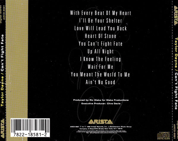 Taylor Dayne : Can't Fight Fate (CD, Album)