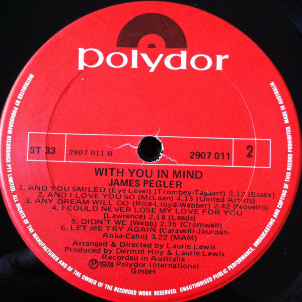 James Pegler : With You In Mind (LP, Album)