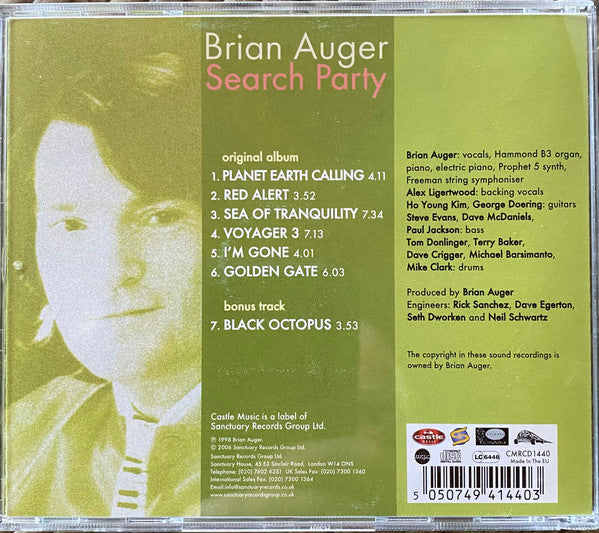 Brian Auger : Search Party (CD, Album, RM)