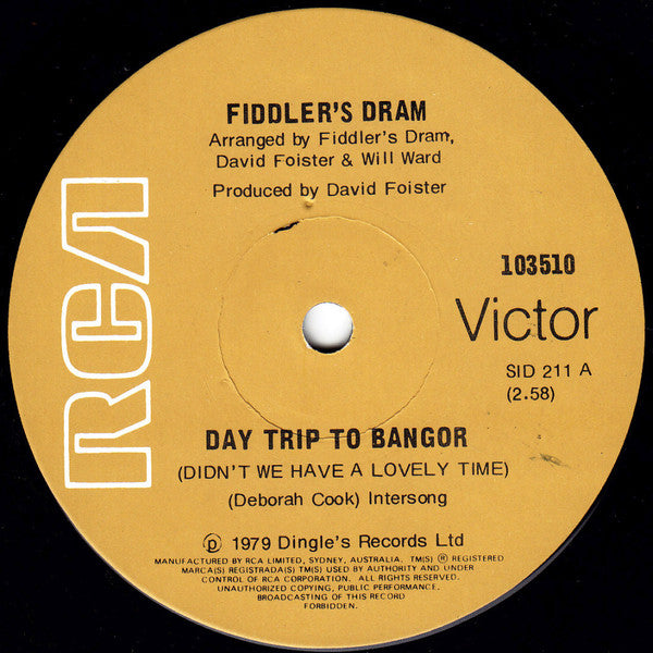 Fiddler's Dram : Day Trip To Bangor (Didn't We Have A Lovely Time) (7", Single)