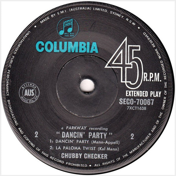 Chubby Checker : Dancin' Party (7", EP)