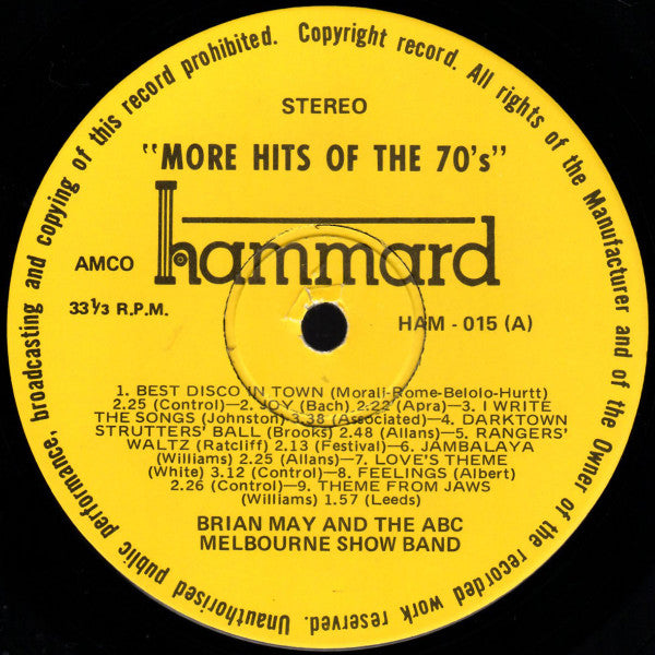 Brian May (2) And The ABC Showband : More Hits of the 70's (LP, Album, Gat)