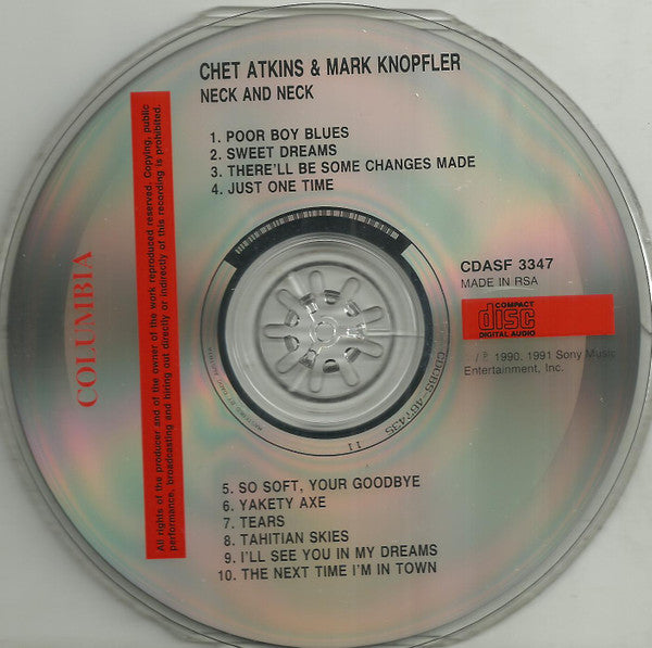 Chet Atkins / Mark Knopfler : Neck And Neck (CD, Album)