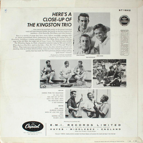 The Kingston Trio* : Close-Up (LP, Album)