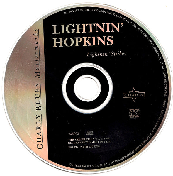 Lightnin' Hopkins : Lightnin' Strikes (CD, Comp, RE)