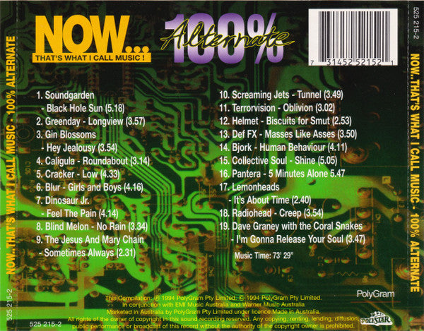 Various : Now That's What I Call Music 100% Alternate (CD, Comp)