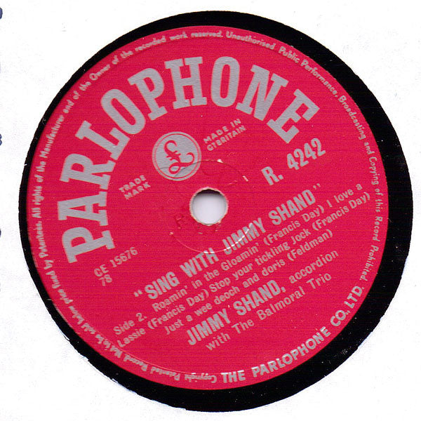 Jimmy Shand With The Balmoral Trio* : Sing With Jimmy Shand (Shellac, 10")
