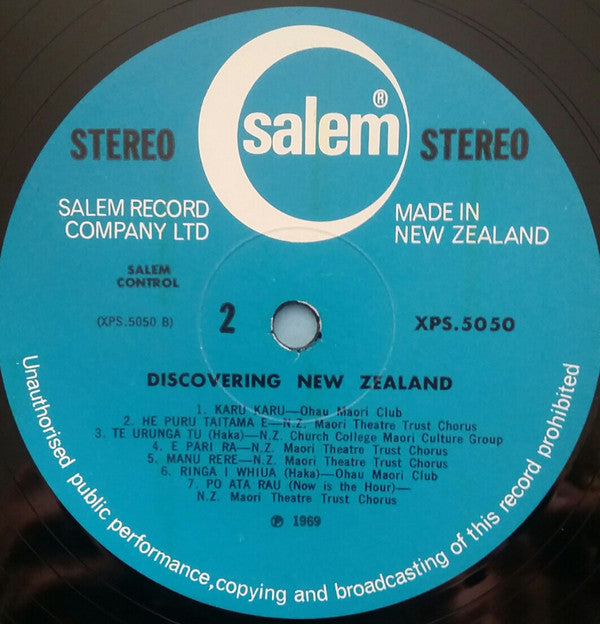 The Awatea Maori Singers, Ohau Maori Youth Club, The Church College Of New Zealand Maori Culture Group, New Zealand Maori Theatre Trust : Discovering New Zealand (LP, Album)