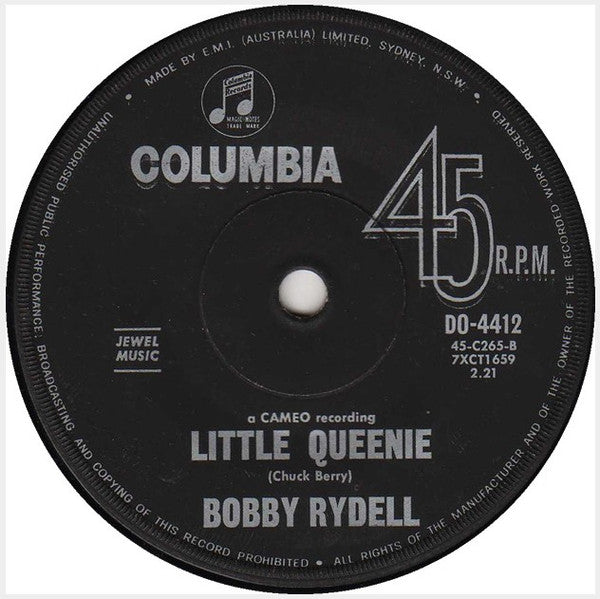 Bobby Rydell : The Woodpecker Song (7", Single)
