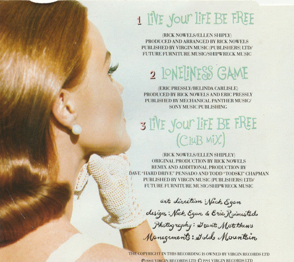 Belinda Carlisle : Live Your Life Be Free (CD, Single)