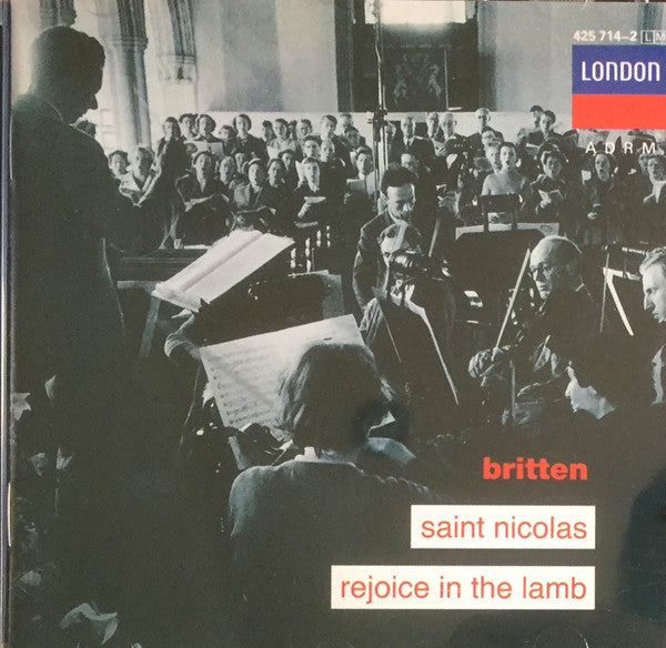 Benjamin Britten : Saint Nicolas / Rejoice in the Lamb  (CD, Album, RE, RM)