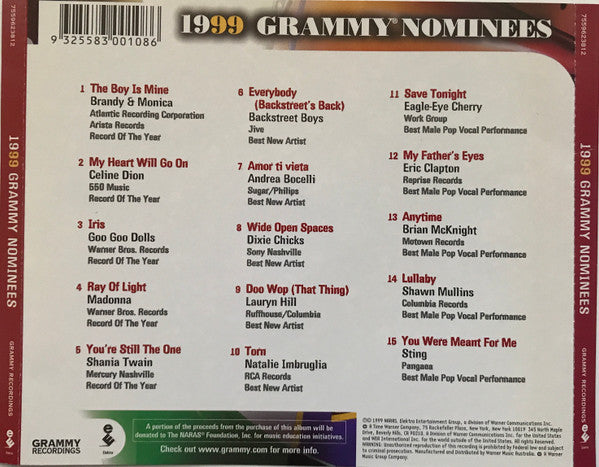 Various : 1999 Grammy Nominees (CD, Comp)