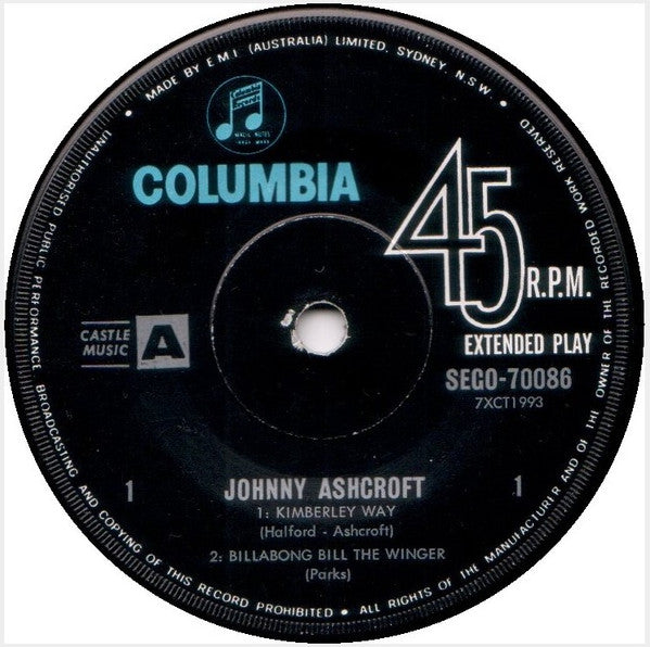 Johnny Ashcroft : Kimberley Way (7", EP)