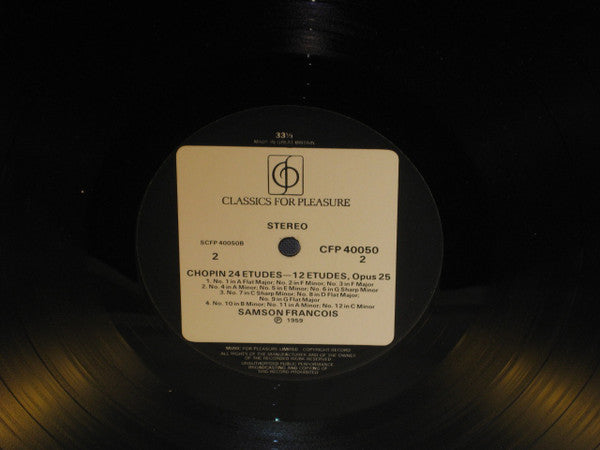 Frédéric Chopin, Samson François : Etudes (LP, Comp)