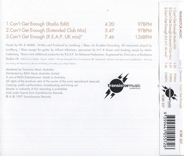 Love & Devotion (2) : Can't Get Enough (CD, Maxi)