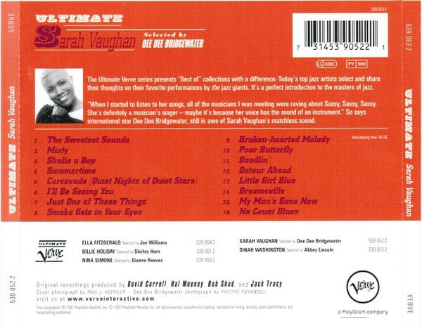Sarah Vaughan : Ultimate Sarah Vaughan (CD, Comp, PMD)