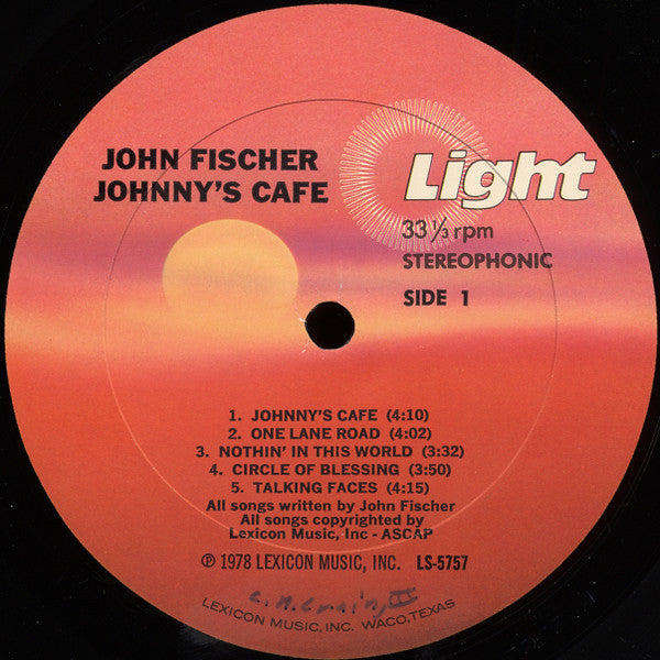 John Fischer (2) : Johnny's Cafe (LP, Album)