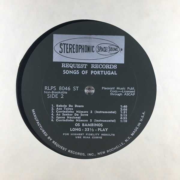 Os Bambinos : Songs Of Portugal (LP, Album)