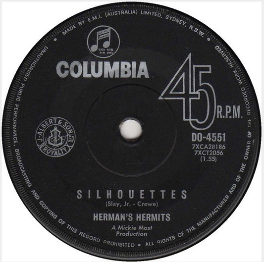 Herman's Hermits : Silhouettes (7", Single)