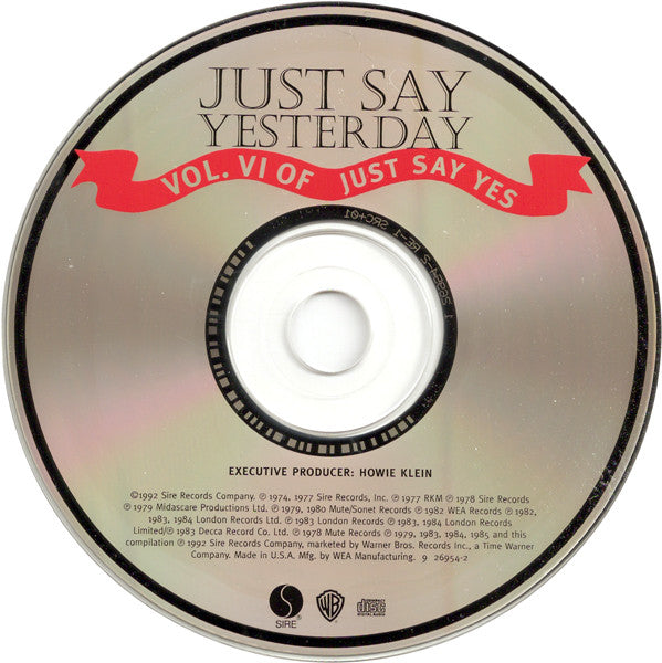Various : Just Say Yesterday (Vol. VI Of Just Say Yes) (CD, Comp)