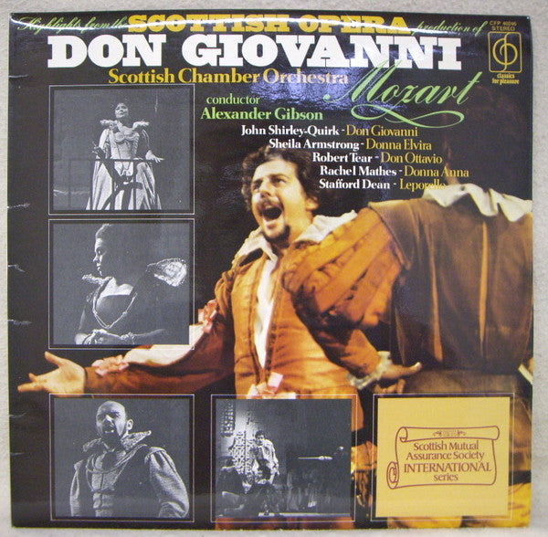 Wolfgang Amadeus Mozart, John Shirley-Quirk, Sheila Armstrong, Robert Tear, Rachel Mathes, Stafford Dean, Alexander Gibson, Scottish Chamber Orchestra : Highlights From The Scottish Opera Production Of Don Giovanni (LP)