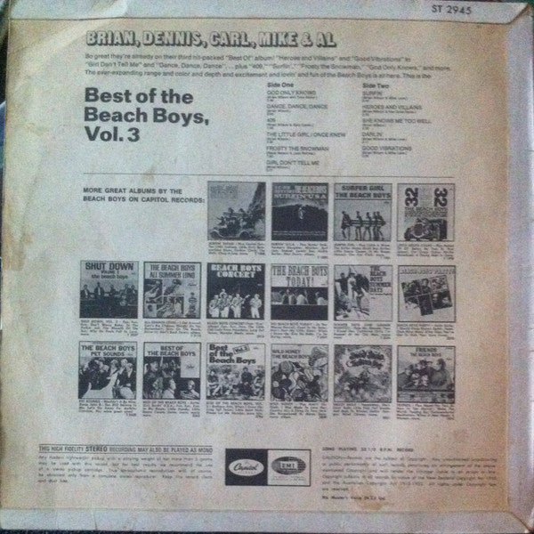 The Beach Boys : The Best Of The Beach Boys, Vol. 3 (LP, Comp)