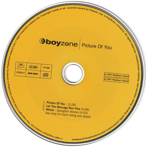 Boyzone : Picture Of You (CD, Single)