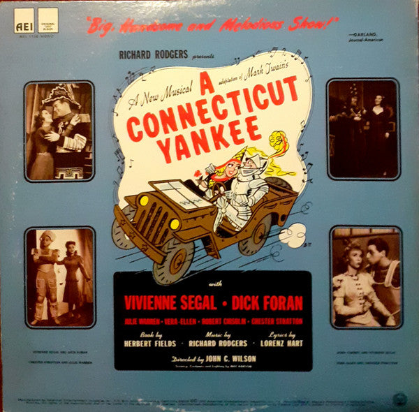 Rodgers & Hart - Vivienne Segal, Dick Foran, Julie Warren, Vera-Ellen, Robert Chisholm (2), Chester Stratton : A Connecticut Yankee (LP, Album, Mono, Gat)