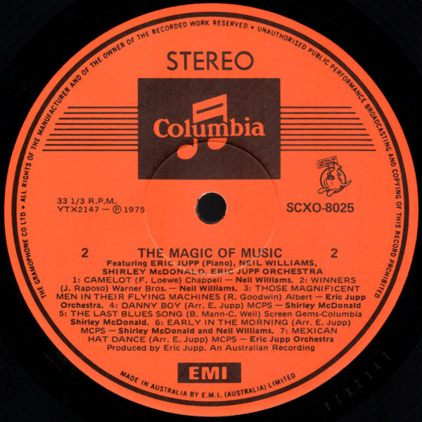 Eric Jupp, Shirley McDonald, Neil Williams & The Eric Jupp Orchestra* : Eric Jupp Presents The Magic Of Music "Live" (LP, Album)