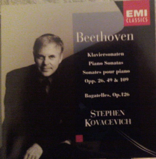 Beethoven* - Stephen Kovacevich* : Klaviersonaten = Piano Sonatas = Sonates Pour Piano Opp. 26, 49 & 109 / Bagatelles, Op. 126 (CD)