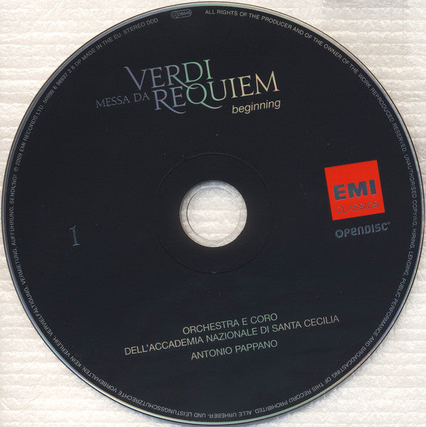 Giuseppe Verdi - Anja Harteros, Sonia Ganassi, Rolando Villazón, René Pape, Orchestra dell'Accademia Nazionale di Santa Cecilia, Antonio Pappano : Messa Da Requiem (2xCD, Album)