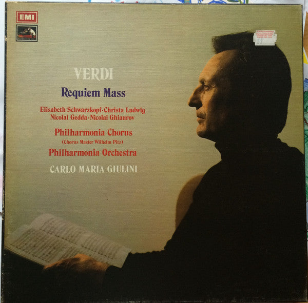 Giuseppe Verdi, Elisabeth Schwarzkopf, Christa Ludwig, Nicolai Gedda, Nicolai Ghiaurov, Philharmonia Orchestra, Philharmonia Chorus, Carlo Maria Giulini : Requiem Mass (2xLP + Box, RE, RP)