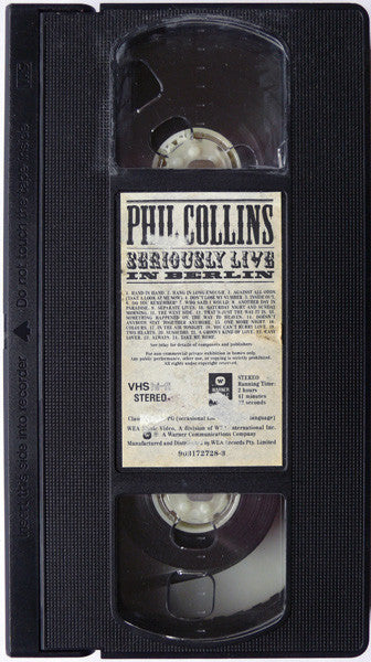 Phil Collins : Seriously Live In Berlin (VHS, PAL)