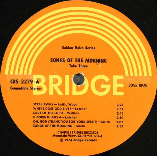 Take Three (2) : Songs Of The Morning (LP, Album)